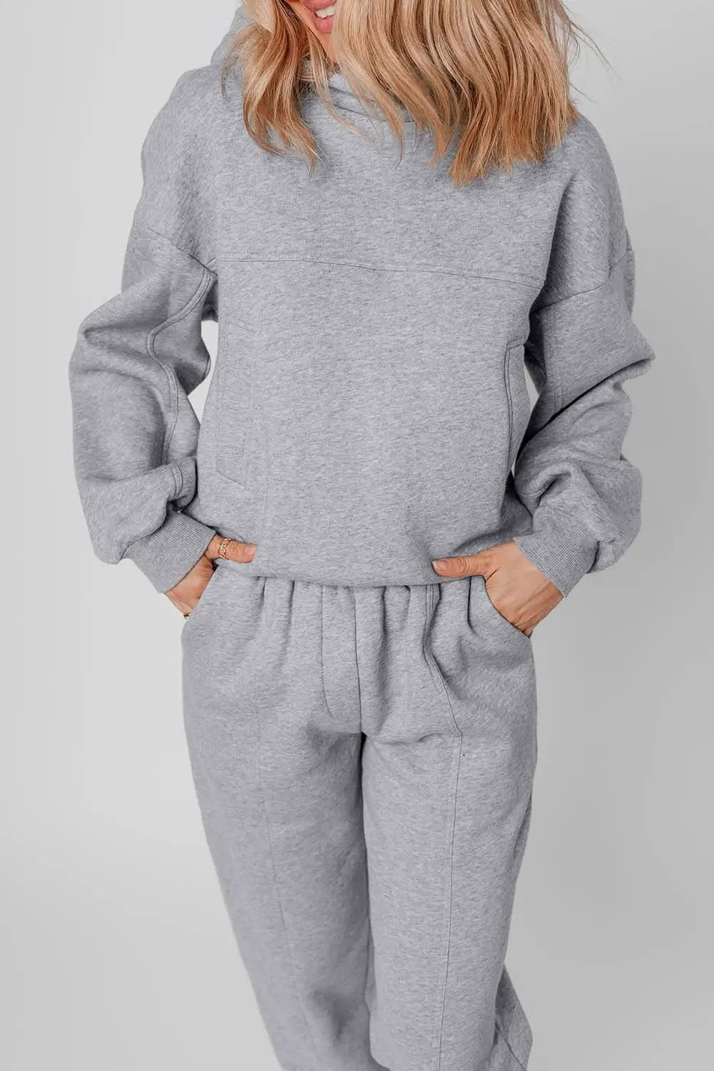 Gray hoodie and joggers set - Love Salve